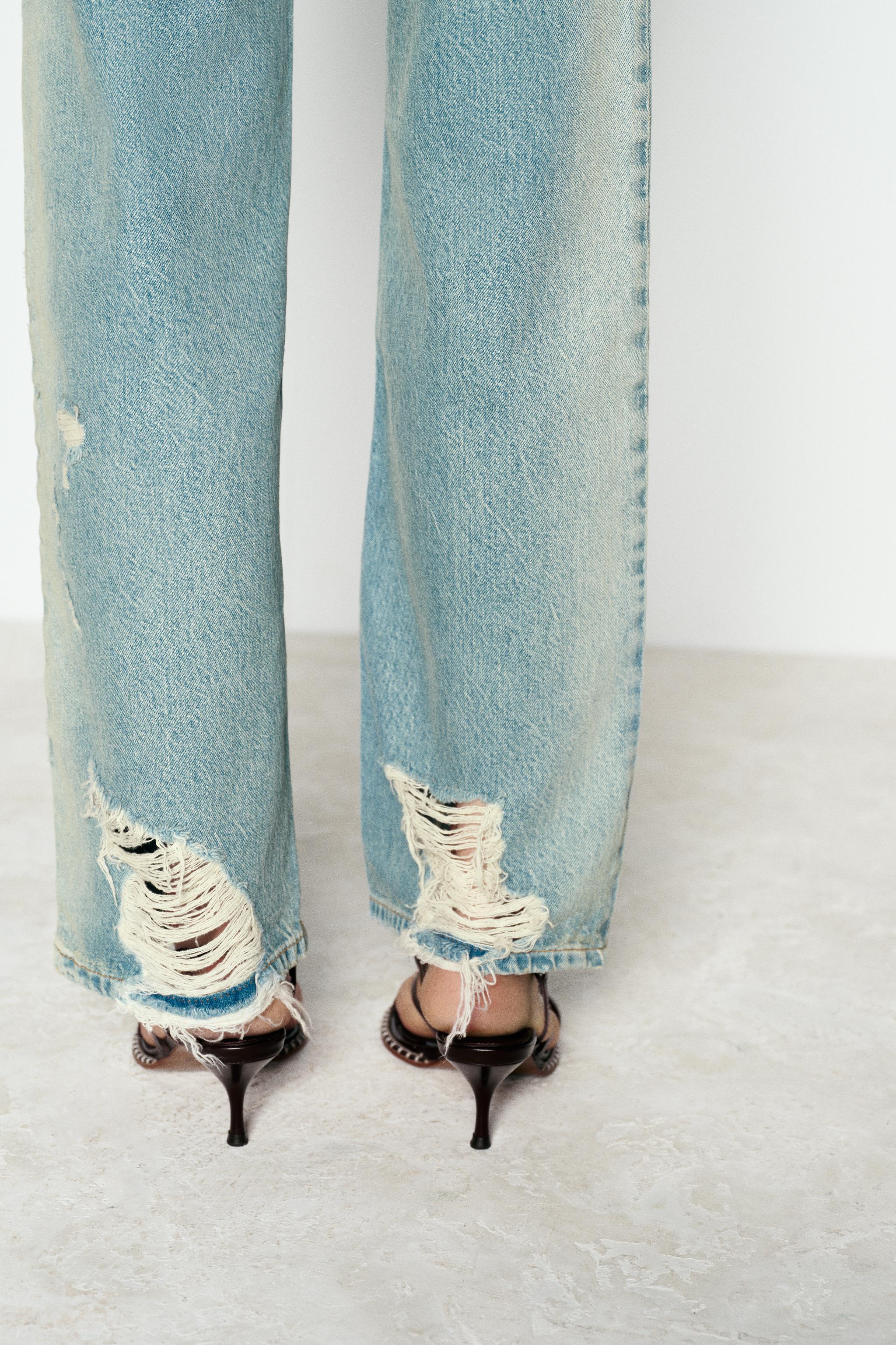 RIPPED MID-RISE Z1975 STRAIGHT LEG JEANS Product Image