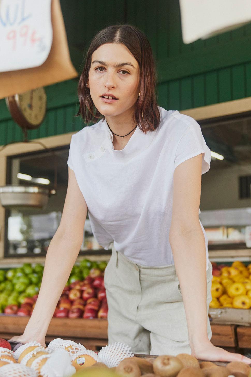 Buttoned Up Linen Top Product Image