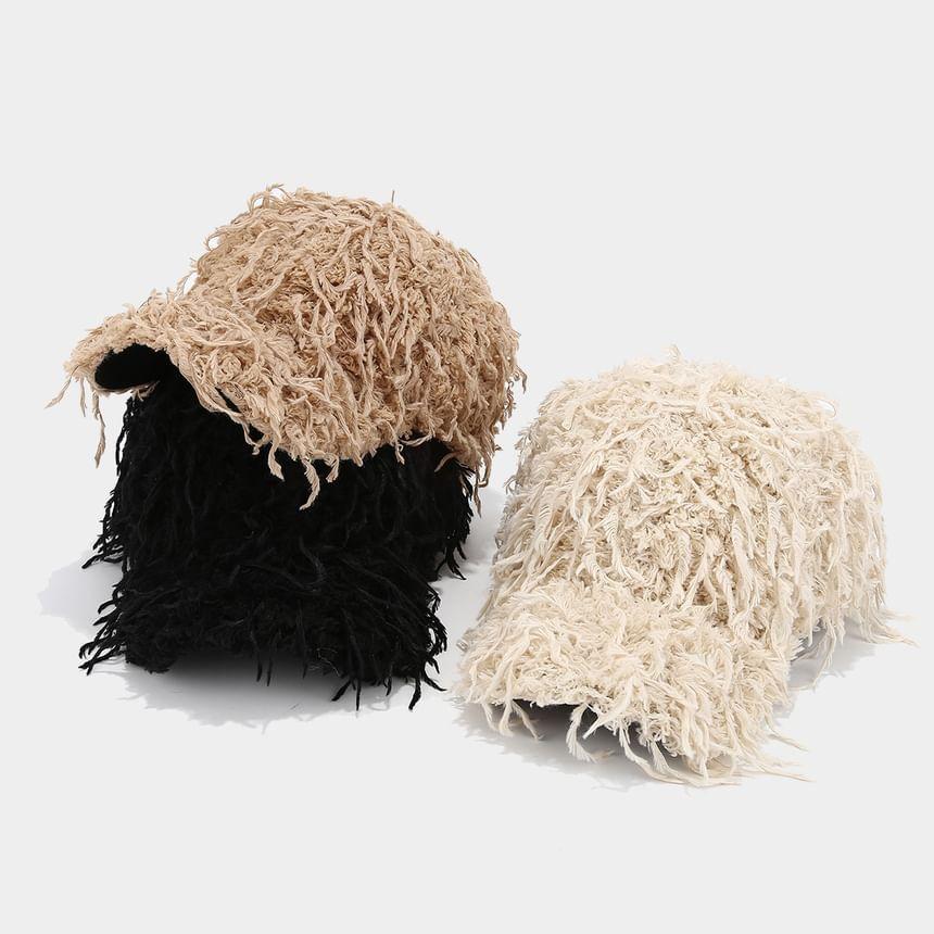 Plain Fluffy Baseball Cap Product Image