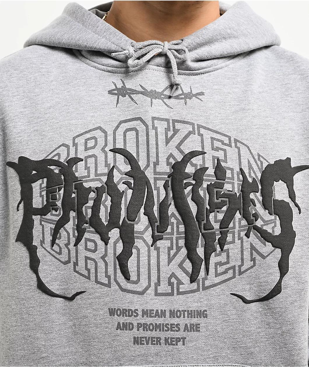 Broken Promises Underworld Grey Hoodie Product Image