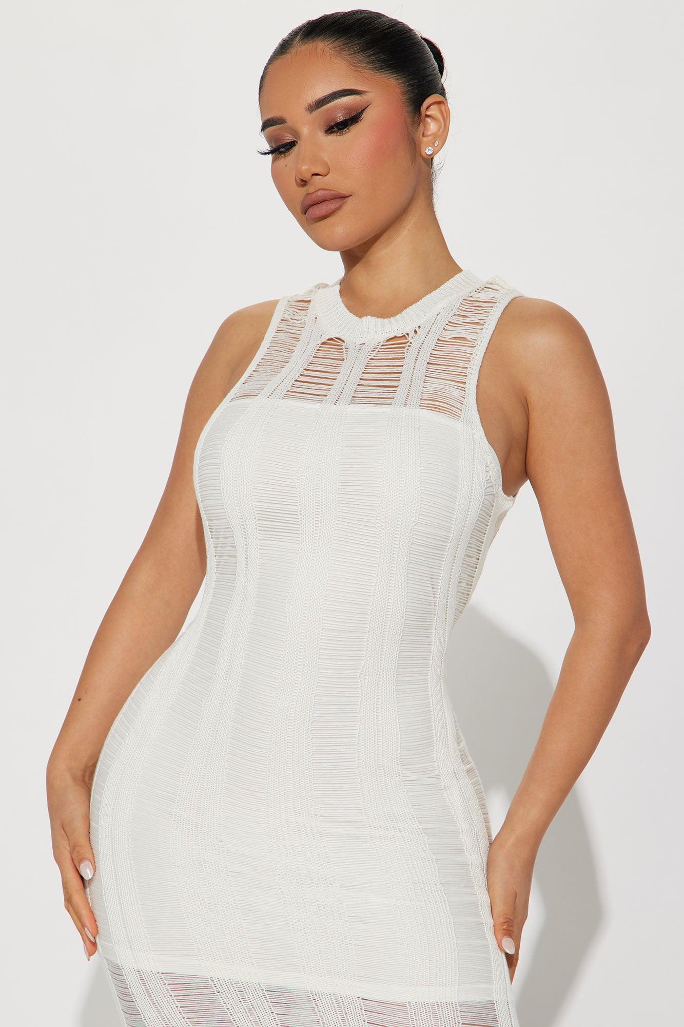 Melanie Crochet Maxi Dress - Ivory Product Image