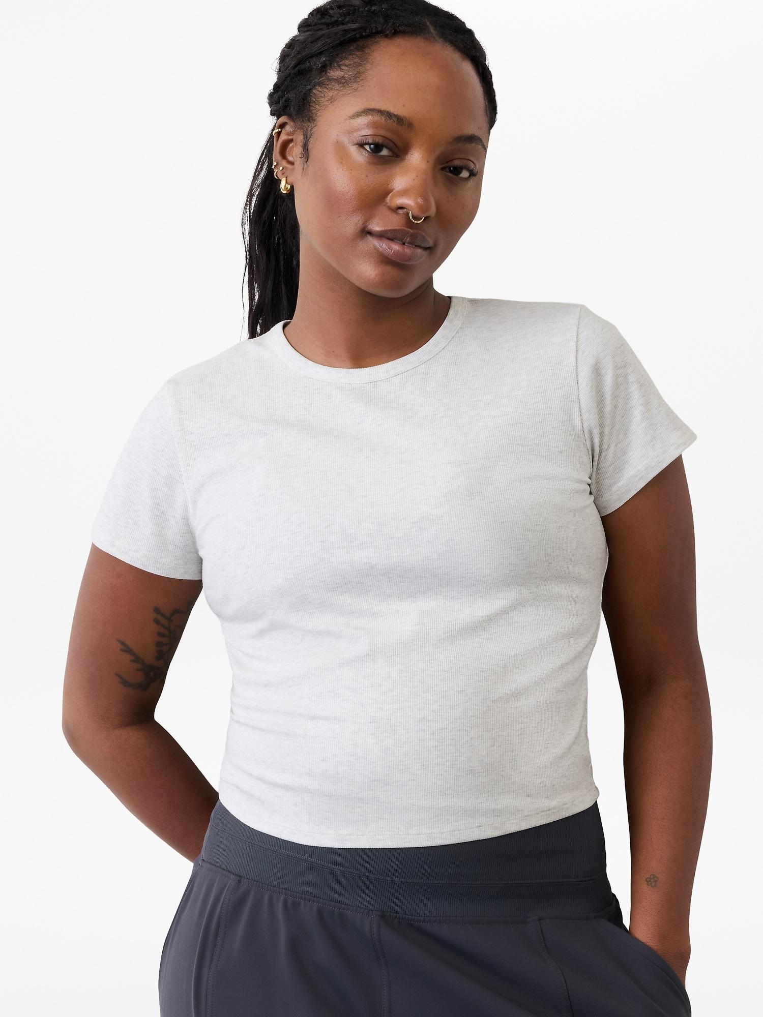 Signature Rib Crop Tee Product Image