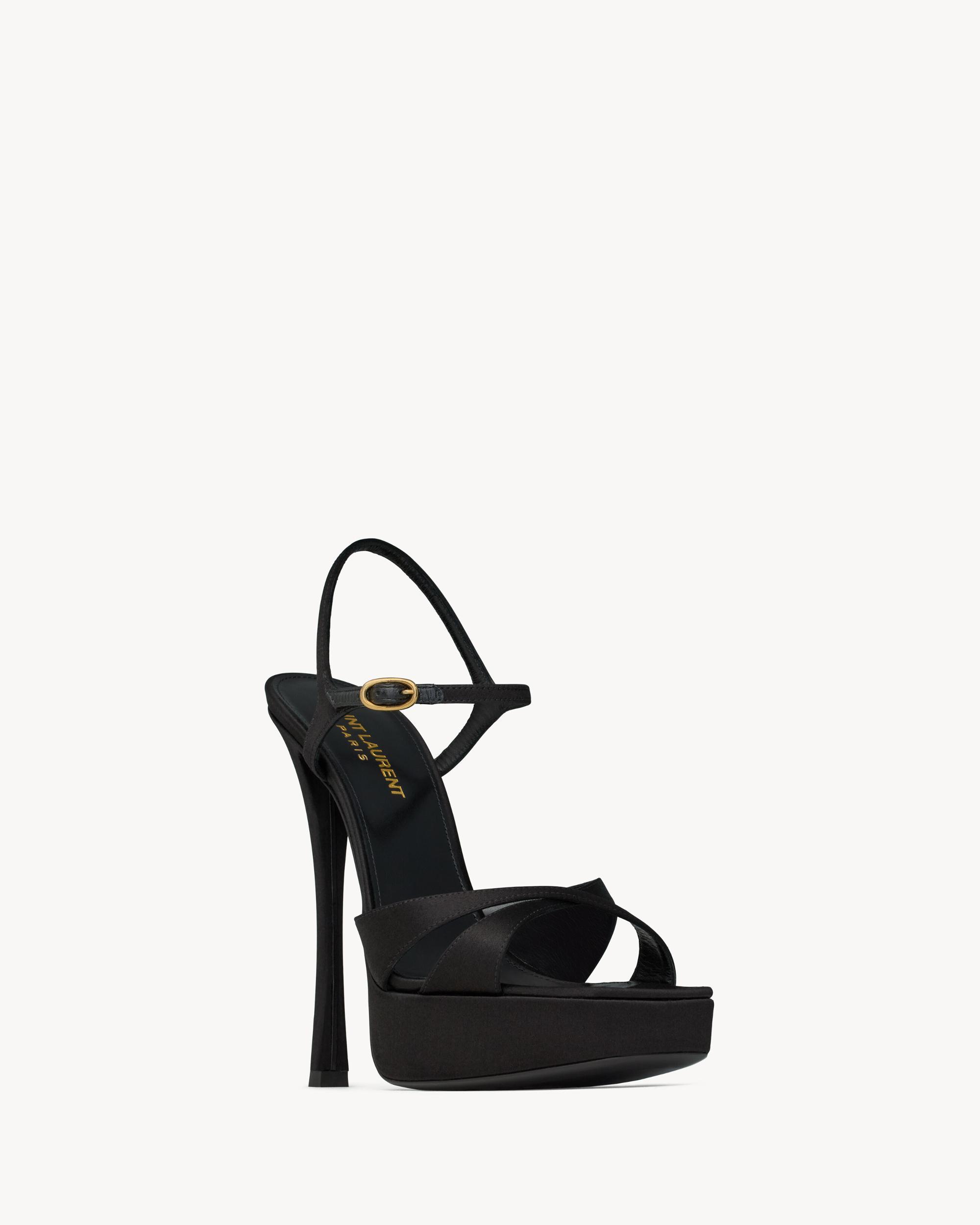 DEBBIE platform sandals in satin crepe Product Image