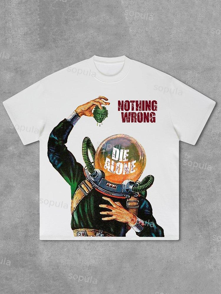 Sopula Nothing Wrong Graphic Print Cotton T-Shirt Product Image