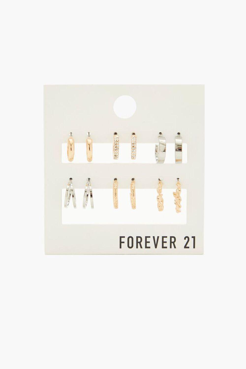 Rhinestone Hoop Earring Set | Forever 21 Product Image