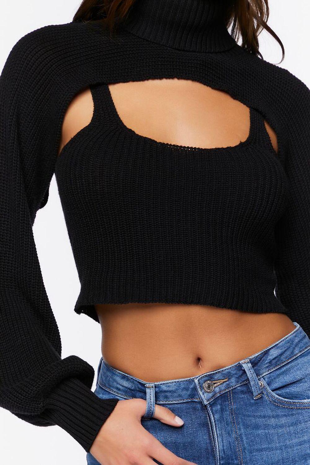 Turtleneck Combo Sweater | Forever 21 Product Image