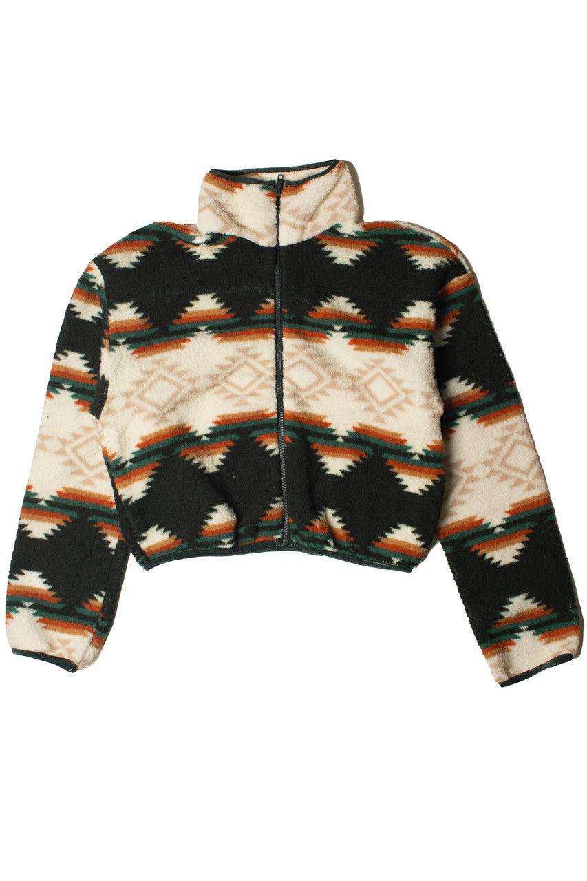 Geometric Print Sherpa Jacket Product Image