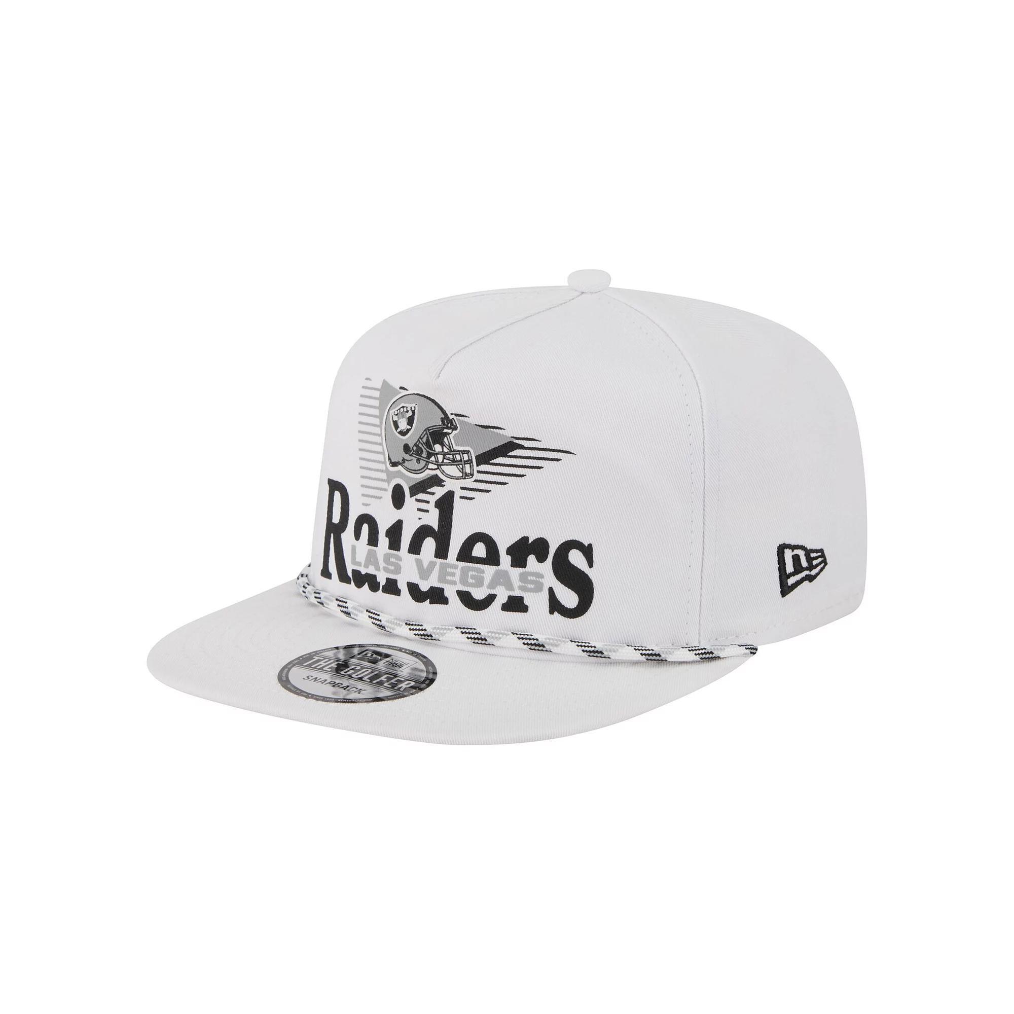 Mens New Era White Las Vegas Raiders Collide Golfer Snapback Hat Product Image