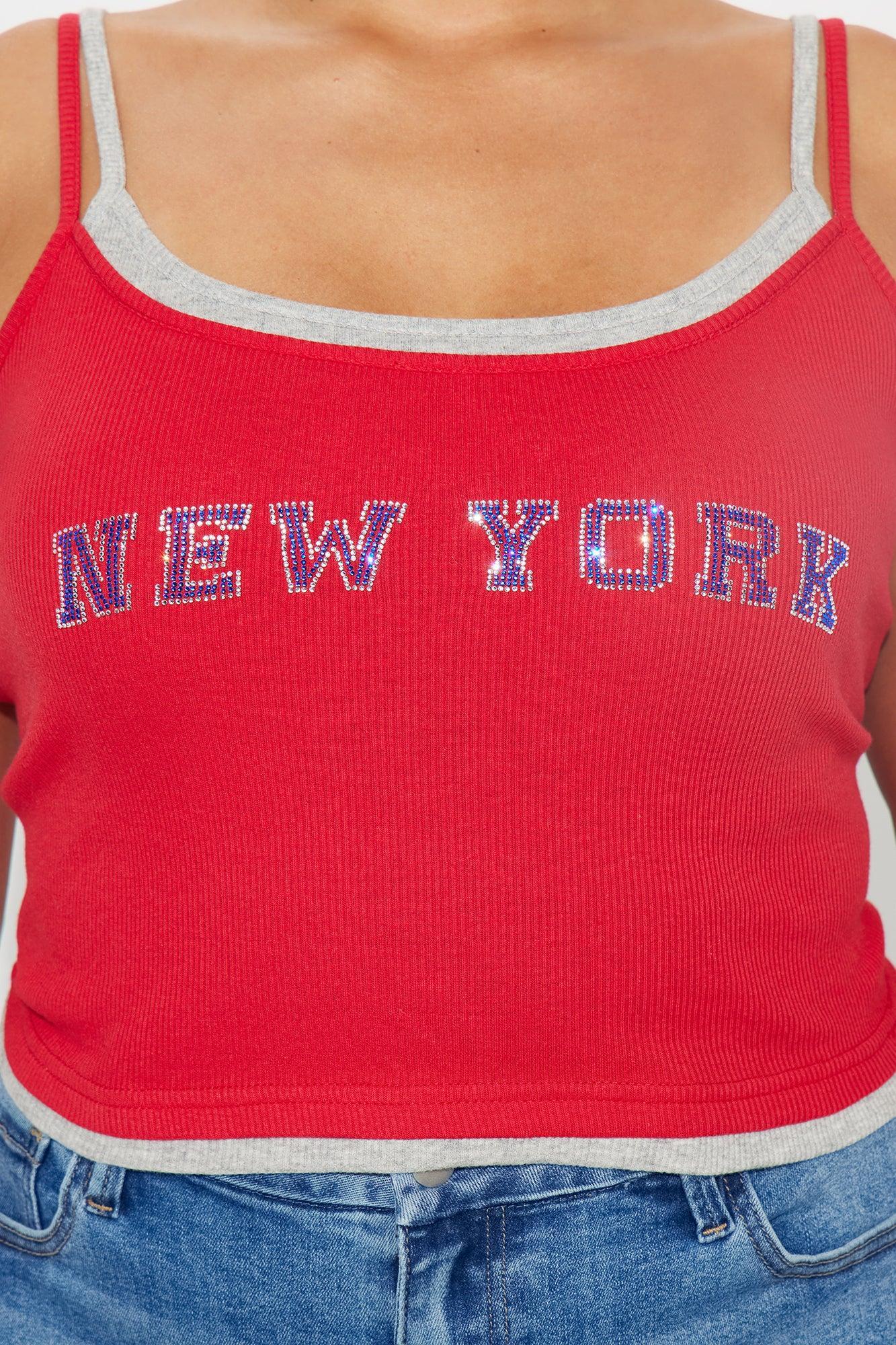 New York Layered Tank Top - Red Product Image