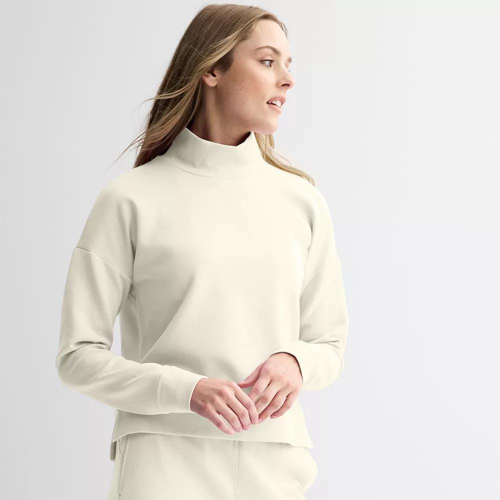 Women's Tek Gear® Ultracomfort Funnel Neck Top, Size: XS, White Product Image