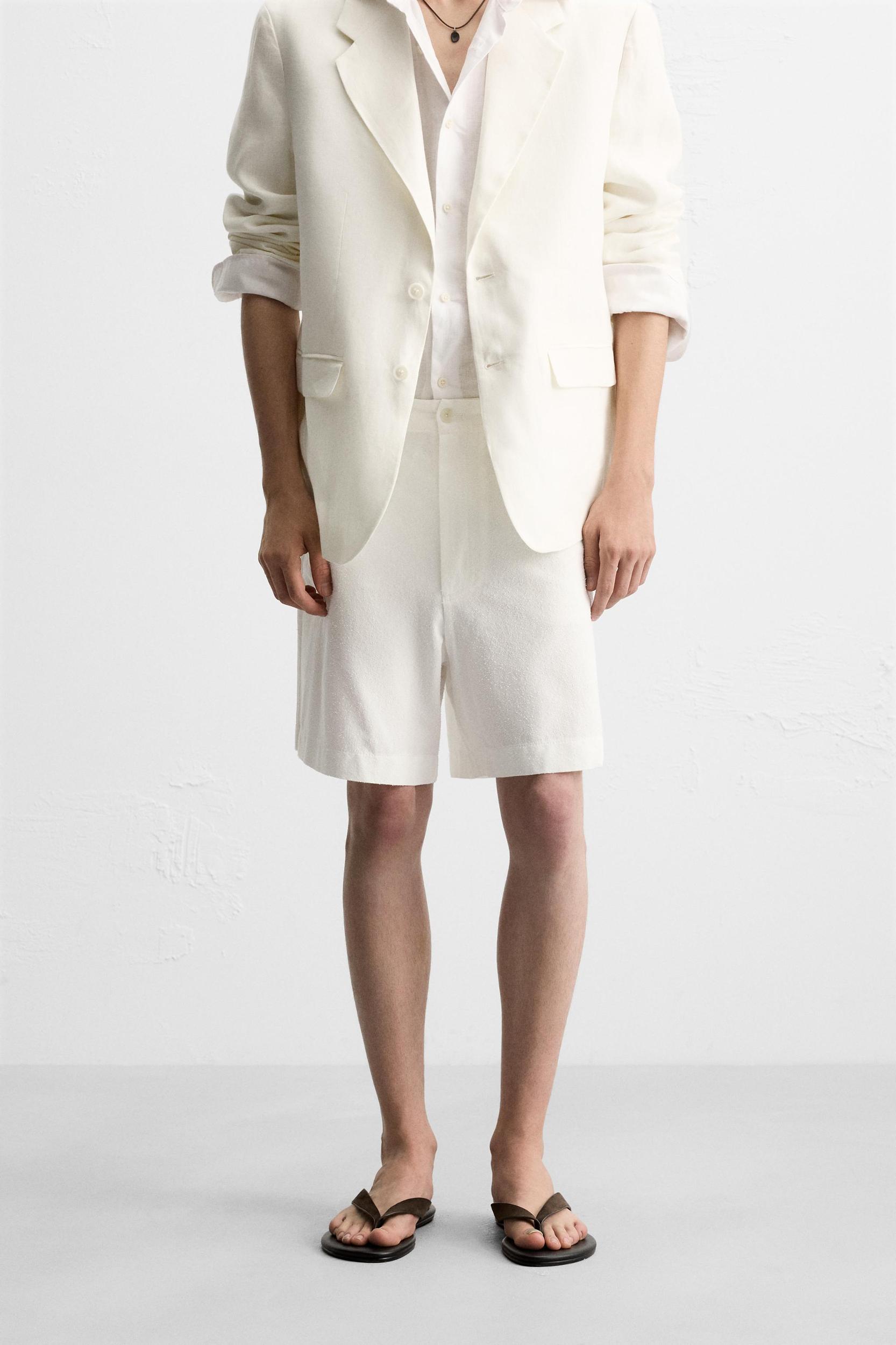 BOUCLÉ TEXTURED SHORTS Product Image