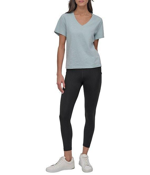 DKNY Sport by Donna Karen V-Neck Short Sleeve Slub Tee Product Image