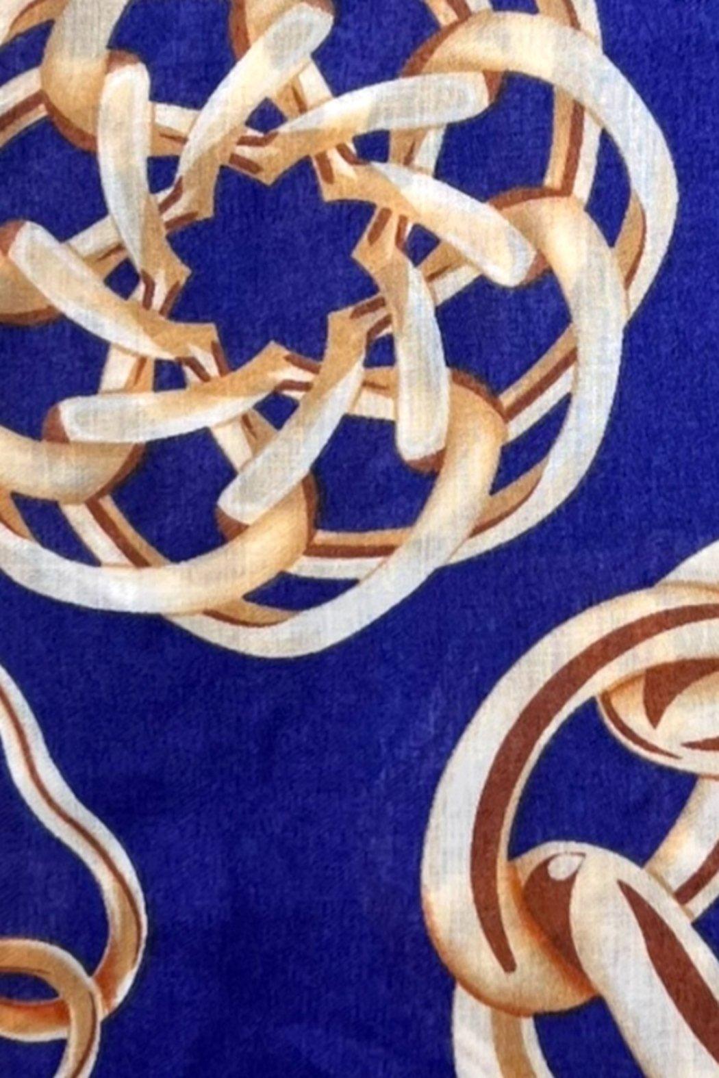 Golden Chain Brooches Print Scarf Product Image