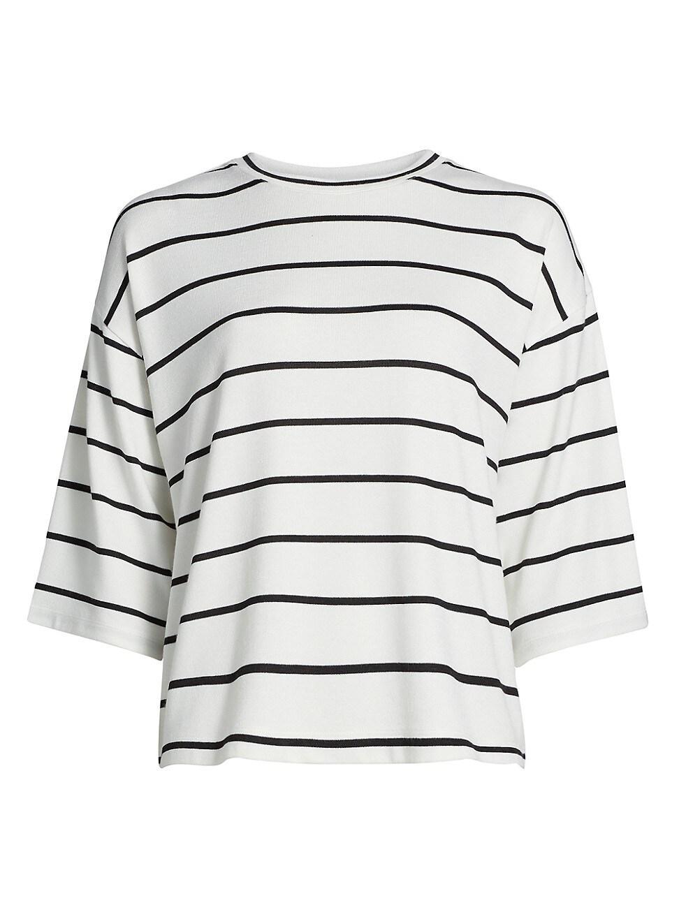 Womens Striped Wide Sleeve T-Shirt Product Image