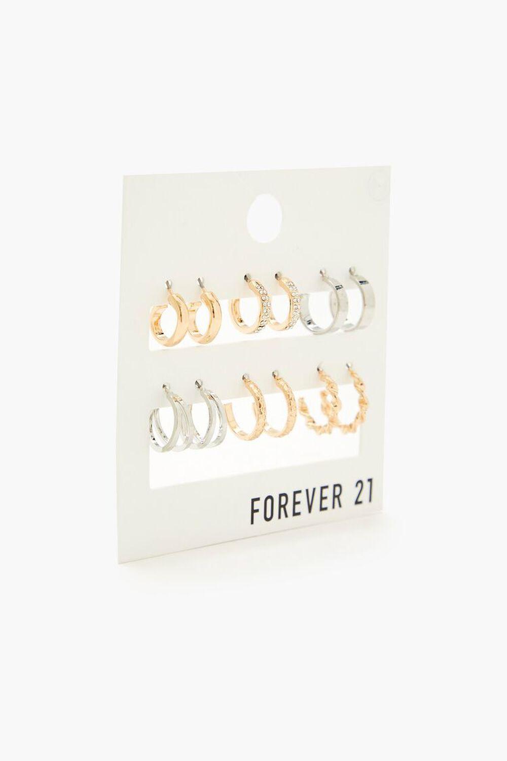 Rhinestone Hoop Earring Set | Forever 21 Product Image