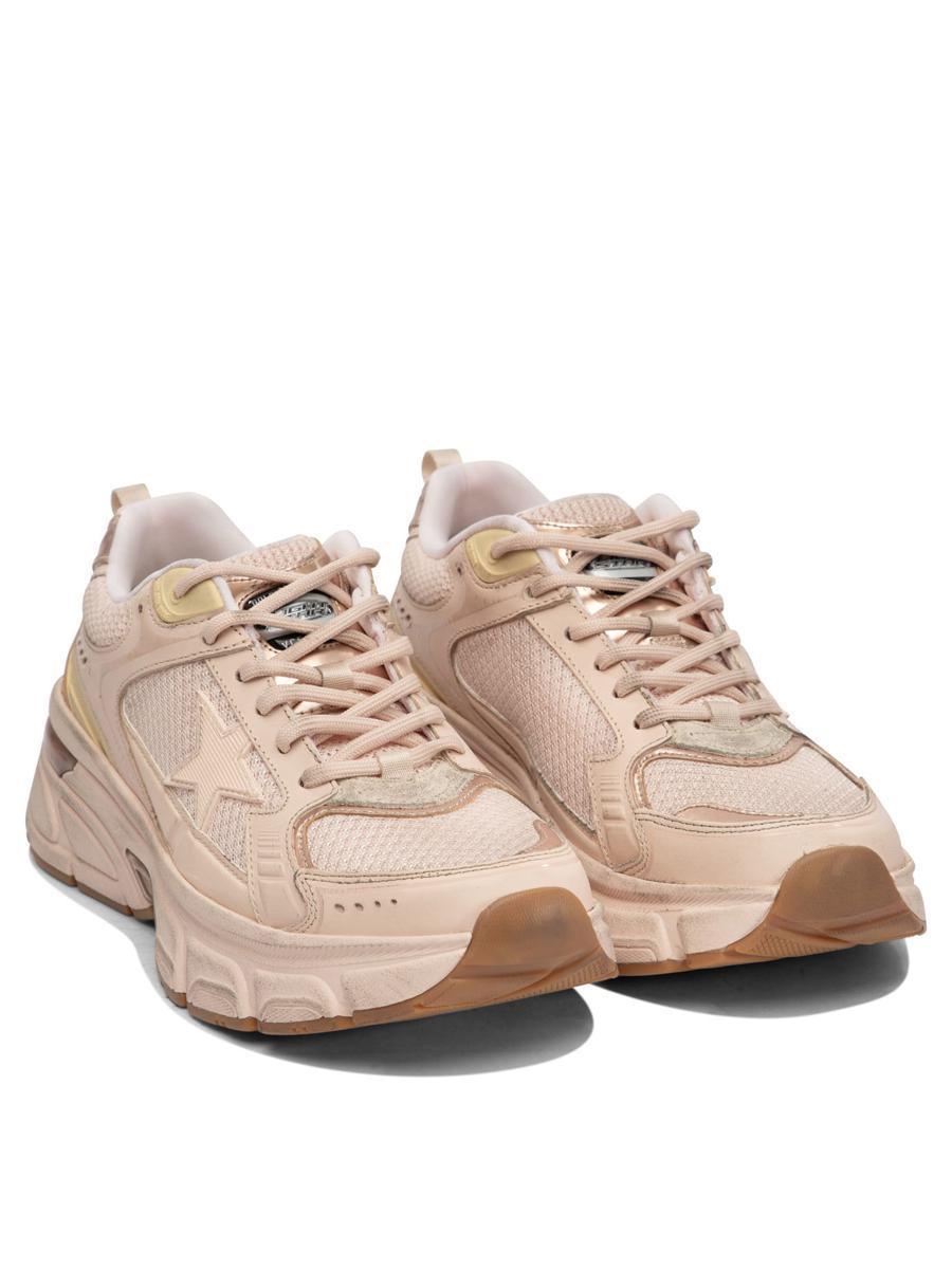 GOLDEN GOOSE Lightstar Leather Sneakers In Pink Product Image