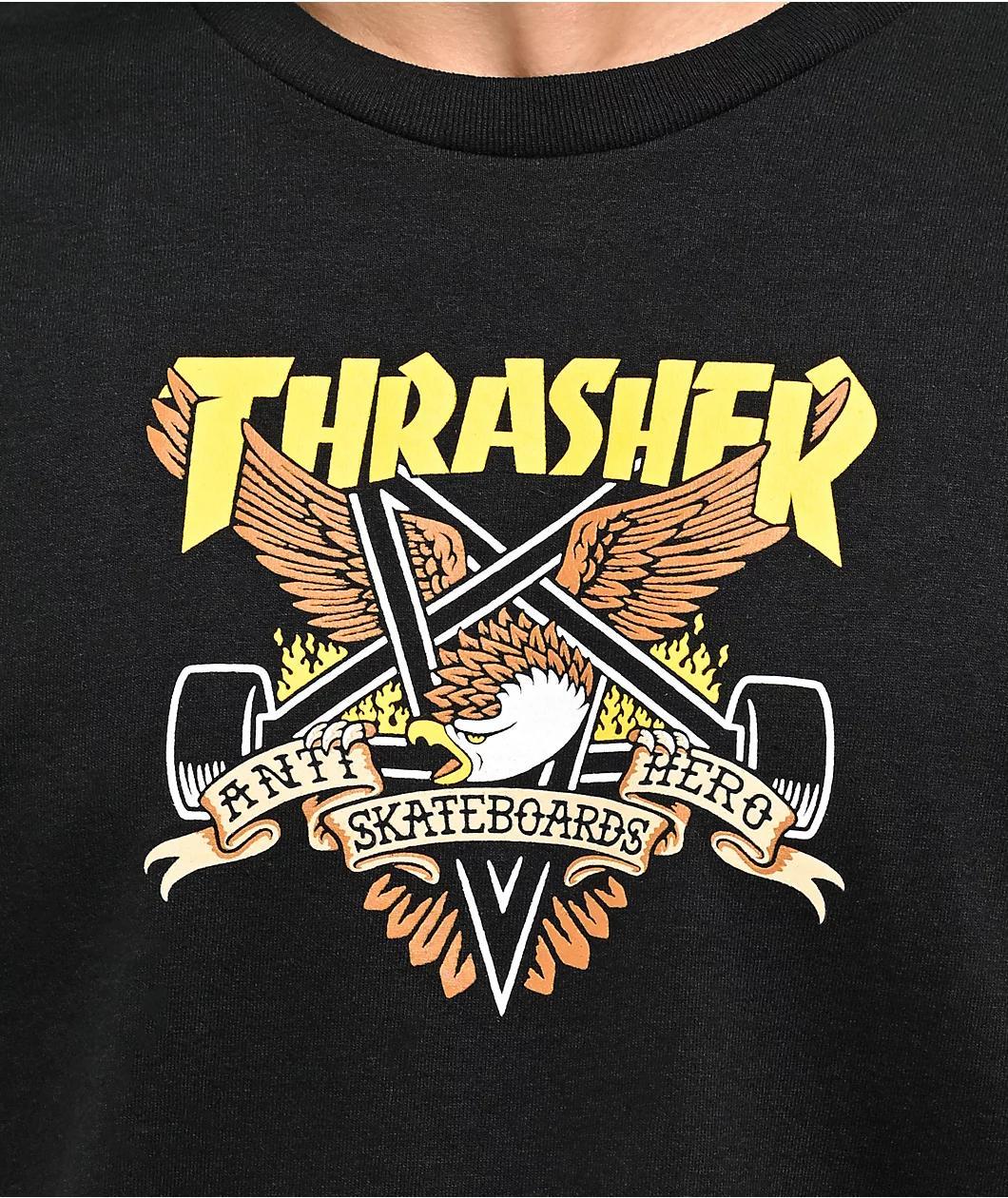 Anti-Hero x Thrasher Eaglegram Black T-Shirt Product Image