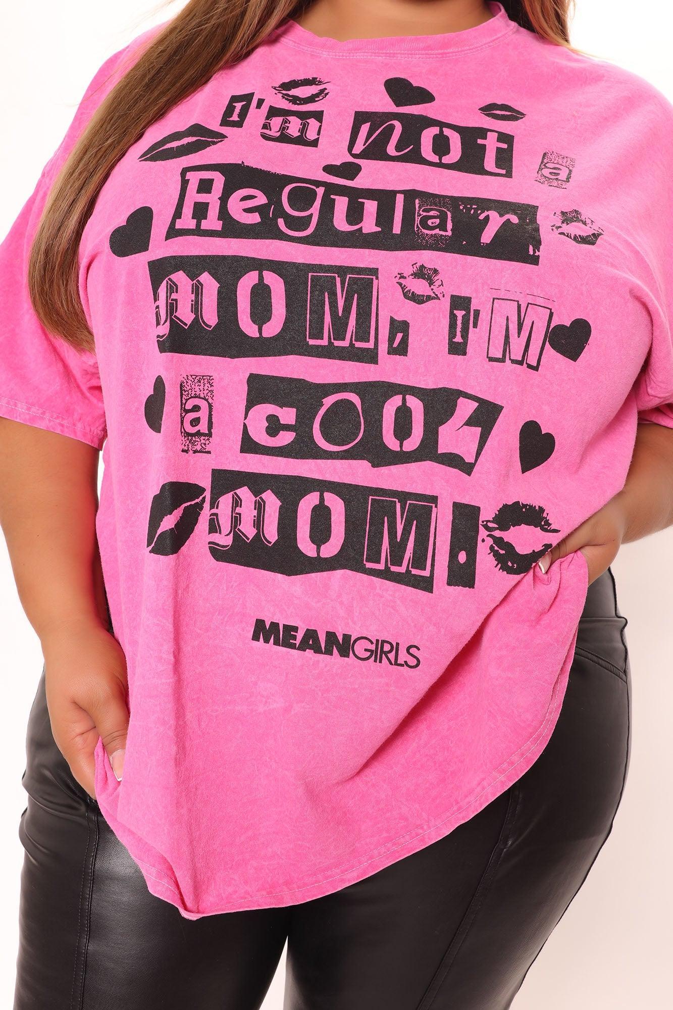 I'm A Cool Mom Washed Tee - Pink/combo Product Image