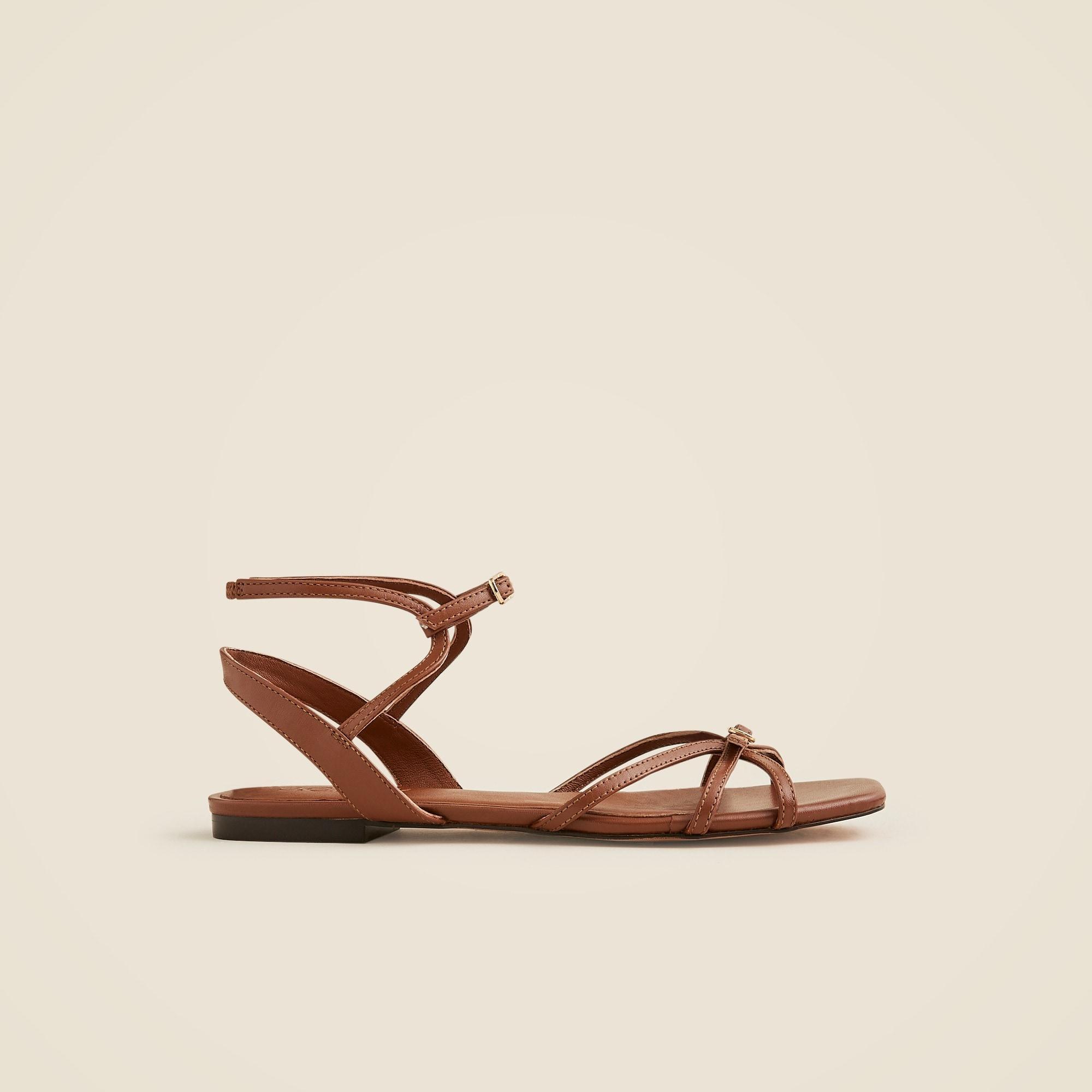 New Capri buckle sandals in leather Product Image