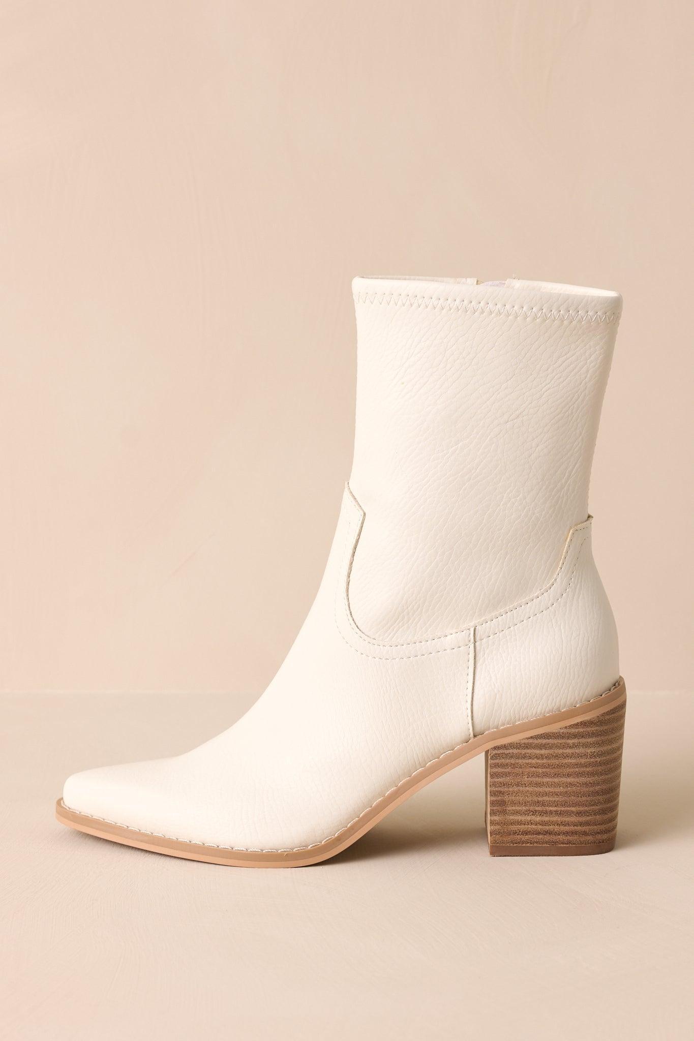 Stride In Style White Ankle Boots Product Image