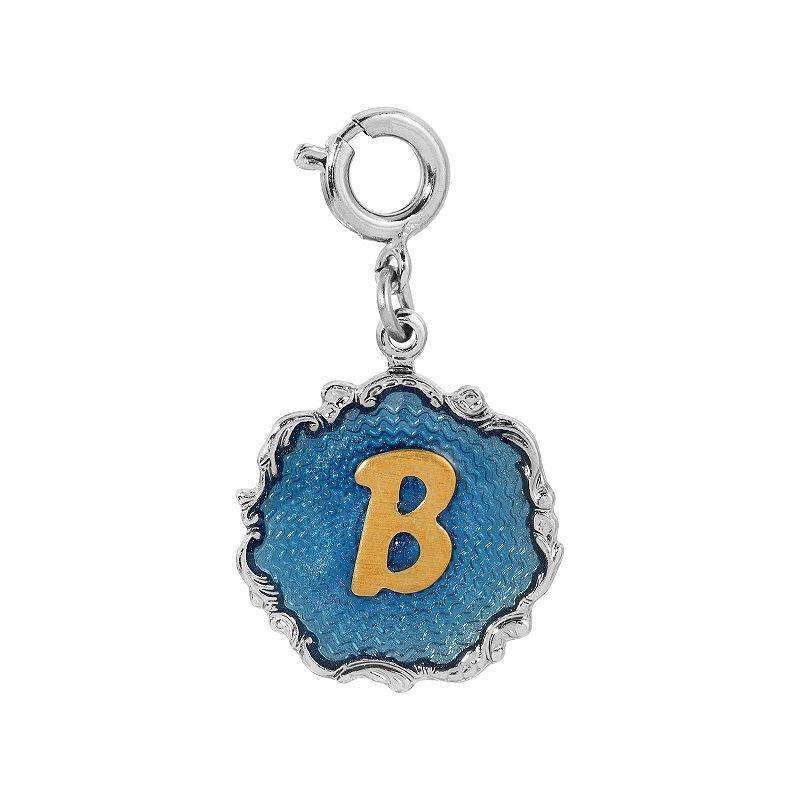 1928 Blue Enamel Initial Charm, Womens, Blue F Product Image