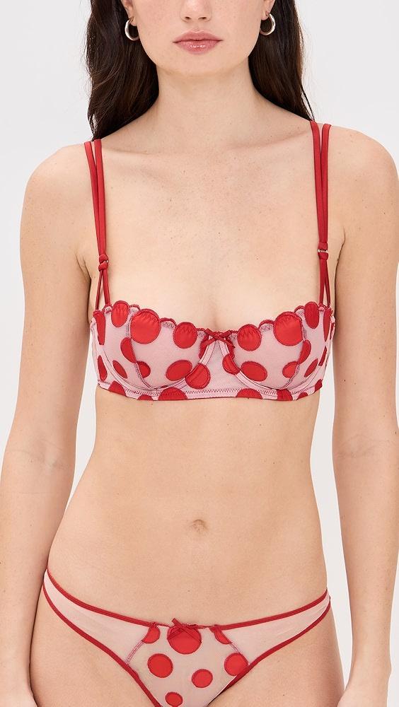 Fleur du Mal Polka Dot Embroidery Balconette | Shopbop Product Image