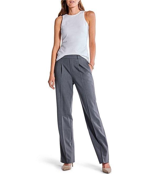 NIC + ZOE Perfect Stretch Cotton Crew Neck Sleeveless Fitted Tank Product Image