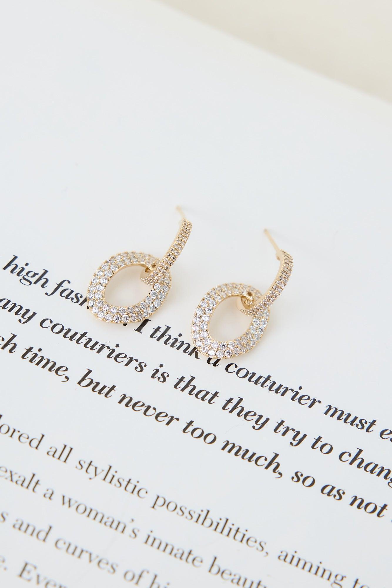 Diamond Love Earrings Gold Product Image
