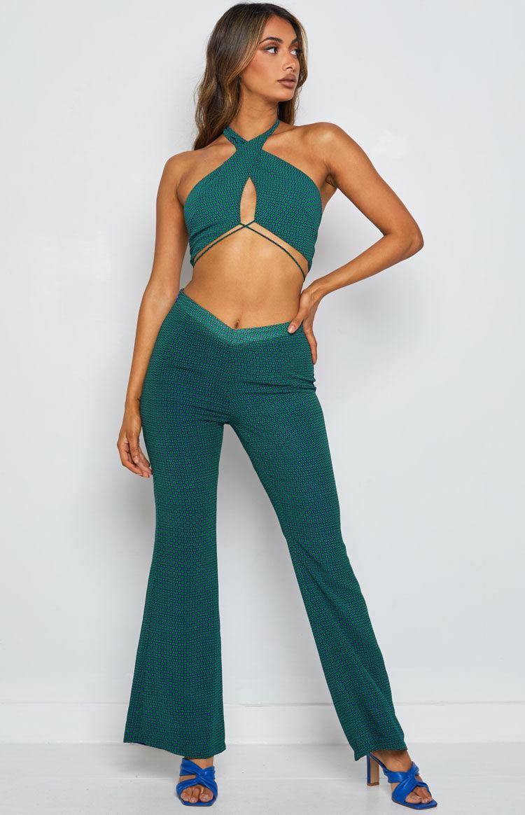 Clifford Teal Halter Top Product Image