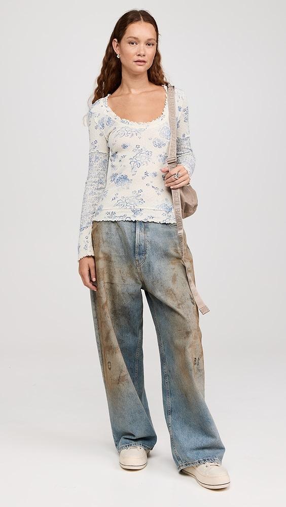 Free People Clover Printed Thermal Tee | Shopbop Product Image