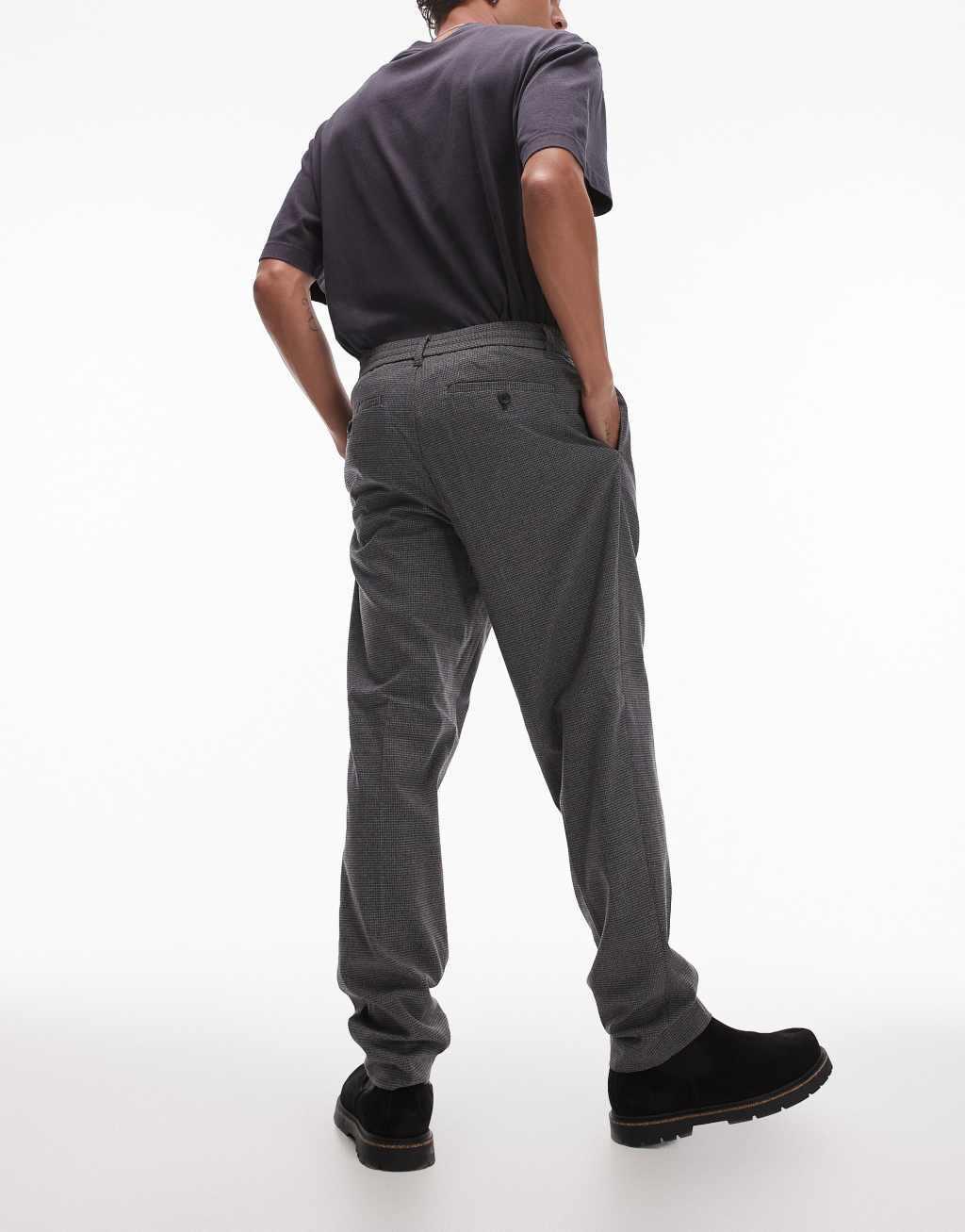 Selected Homme regular tapered pants in gray Product Image