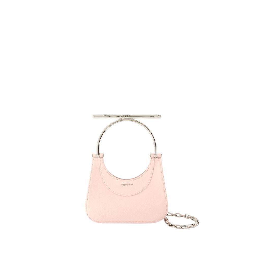 ALEXANDER MCQUEEN Mini Cross Bar Purse - Leather - Pink Product Image