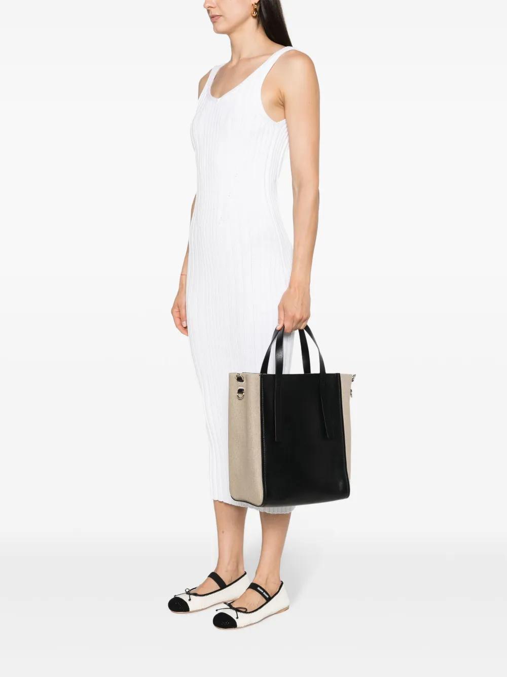 CHLOÉ Large Sense Leather Tote Bag In Black Product Image