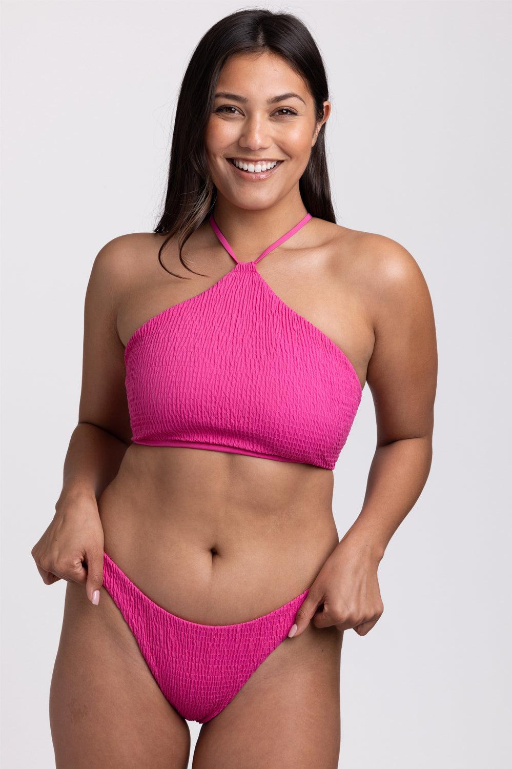 Kelia Smocked Bikini Bottom - Palm Female Product Image