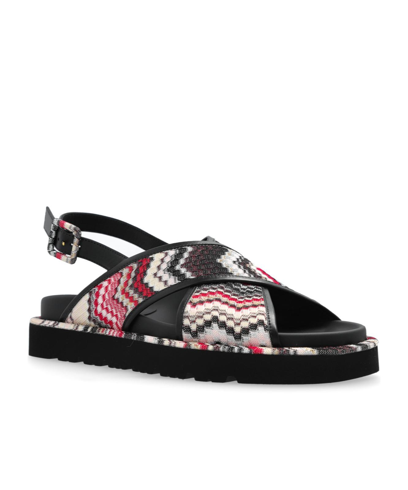 MISSONI Round-headed Flat Sandals In Multicolor Product Image