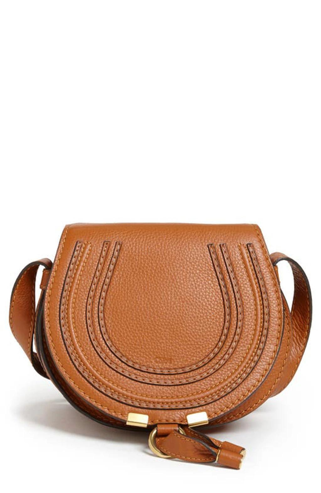 Marcie Small Saddle Bag In Tan Product Image