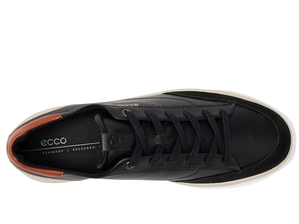 ECCO Street Lite Court Sneaker Black/Limestone) Women's Shoes Product Image