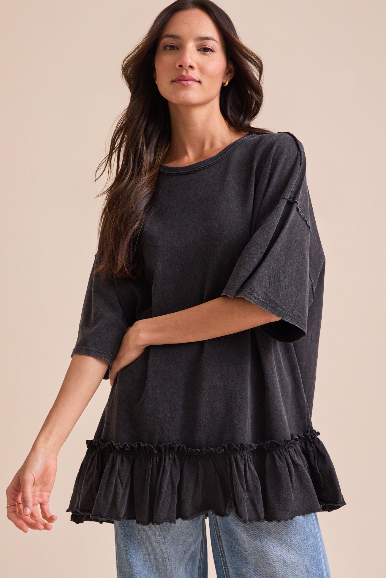 Erin Ruffle Tunic Top Product Image