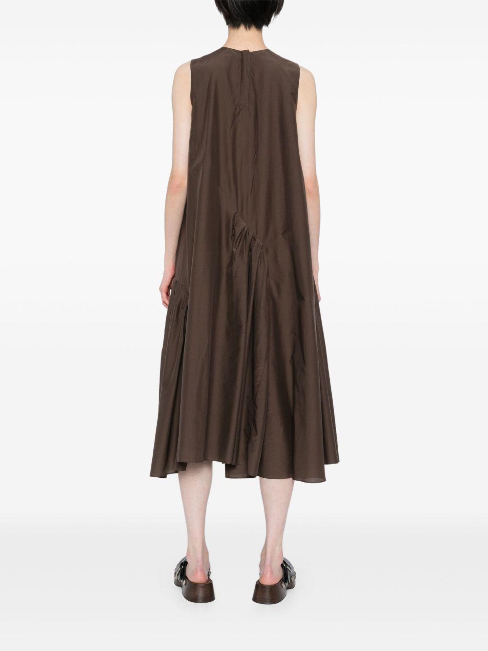 pleated asymmetric-hem dress Product Image