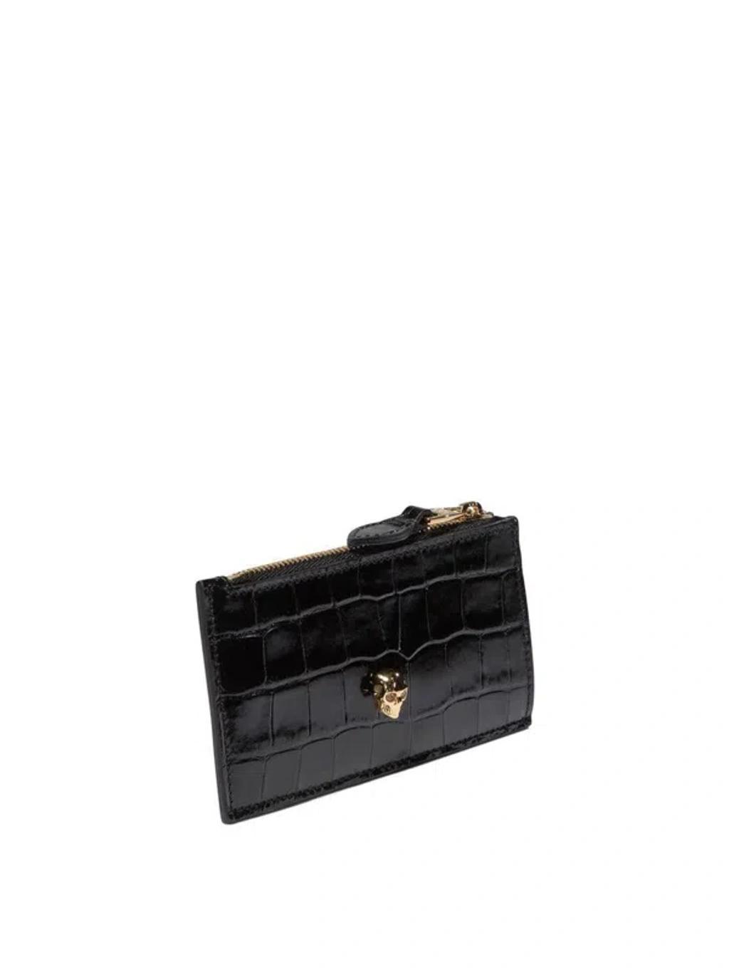 ALEXANDER MCQUEEN Skull Wallets & Card Holders In Black Product Image