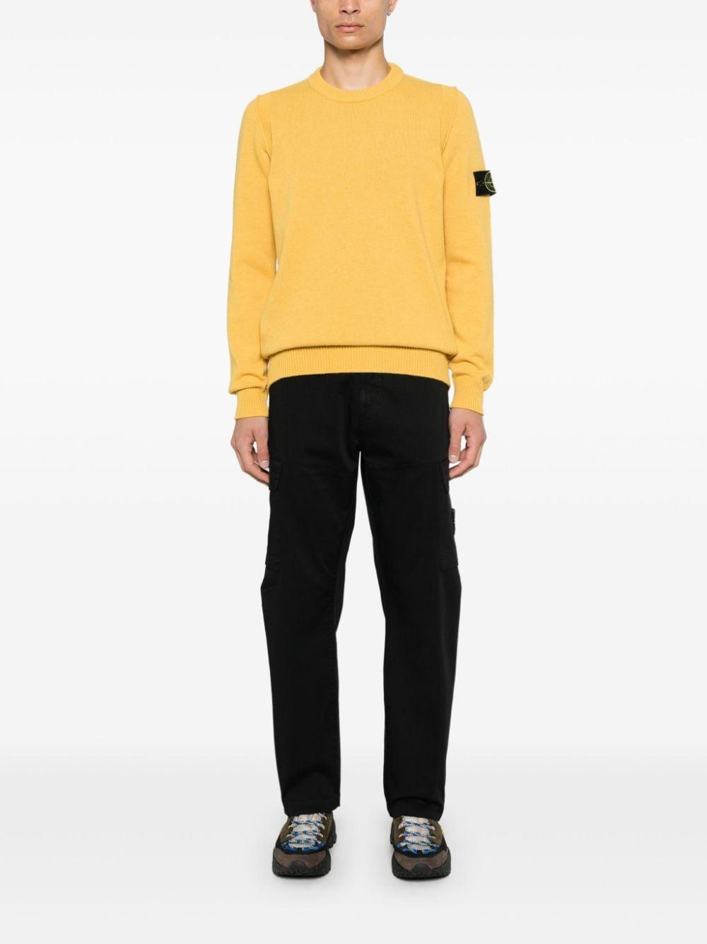 STONE ISLAND Pullover Mit Kompass-patch In Ocker Product Image