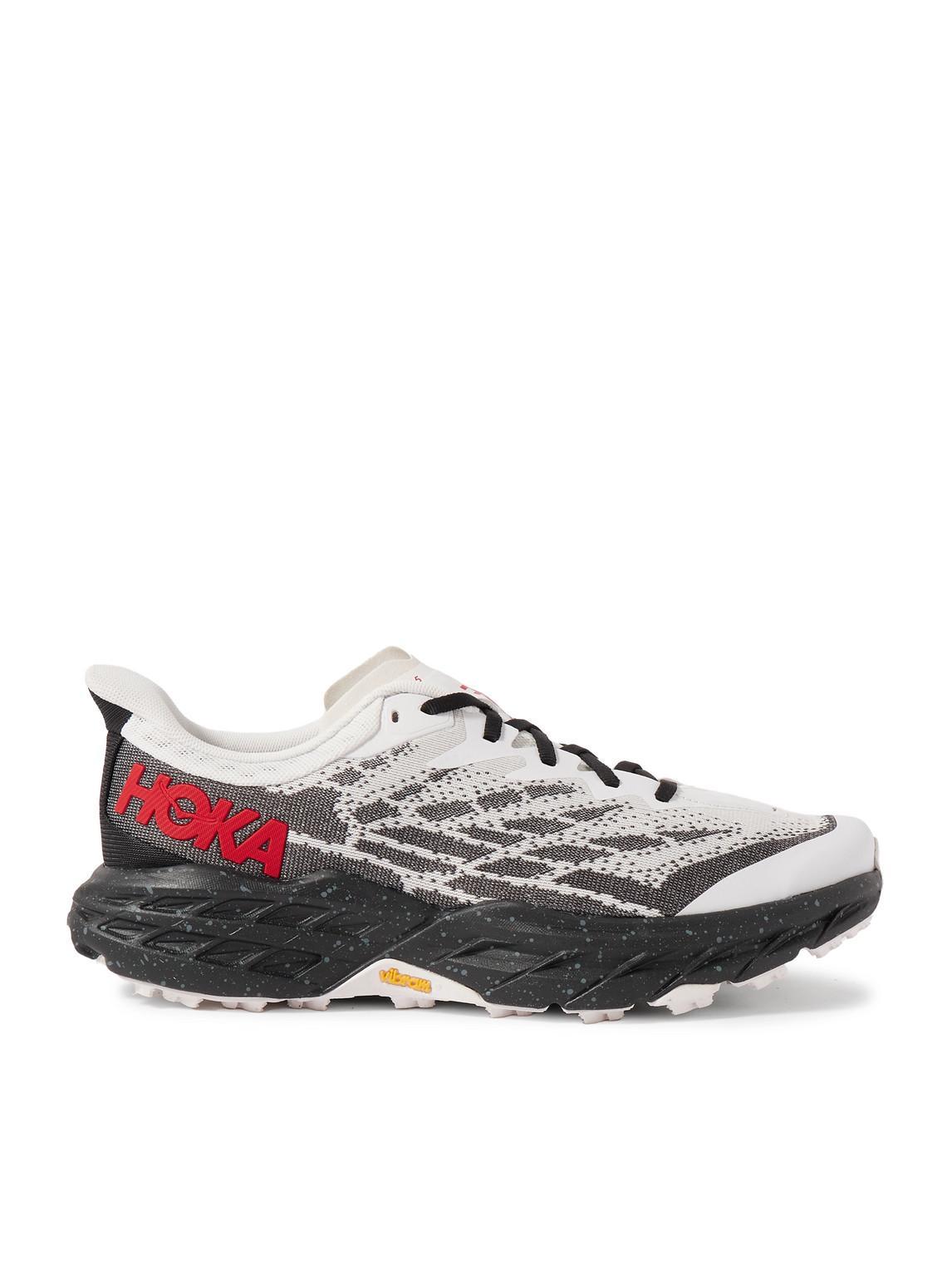 HOKA One One M Speedgoat 5 Sneakers In White/black/red Product Image