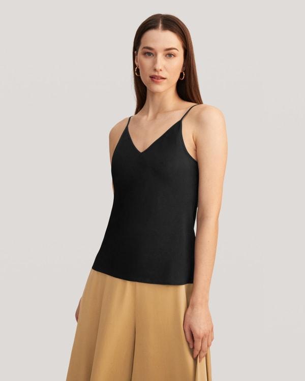 Gentle V Neck Silk Camisole Product Image