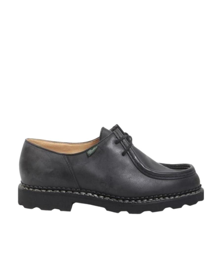 PARABOOT Michael Round Toe Lace-up Shoes In Black Product Image