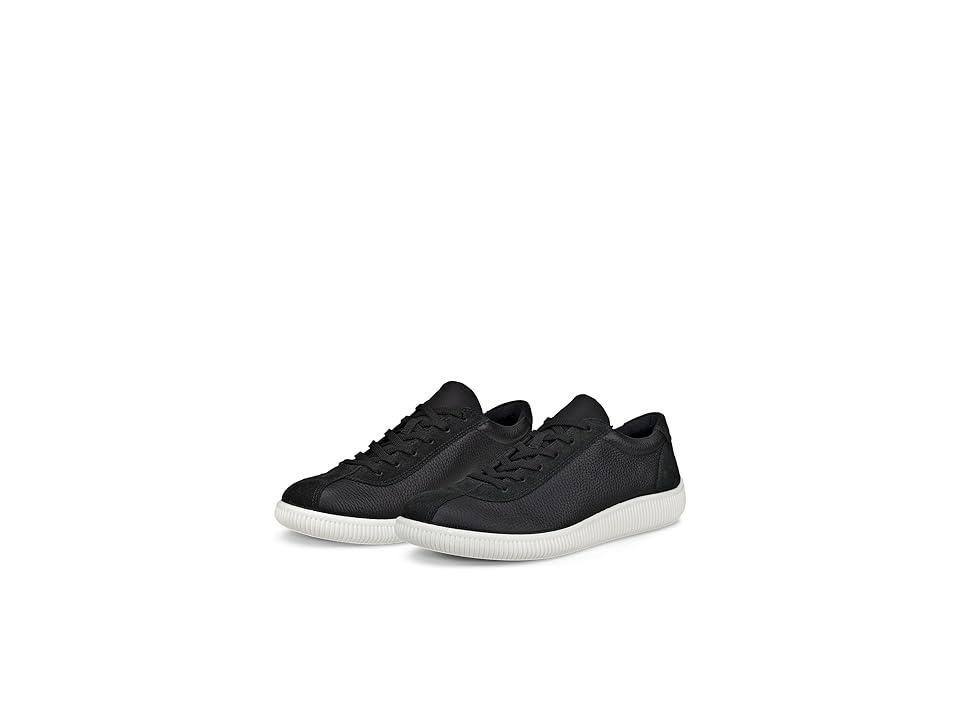 ECCO Womens Soft Zero Leather Lace Up Sneakers Product Image