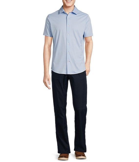 Cremieux Blue Label Solid Interlock Coat Front Knit Shirt Product Image