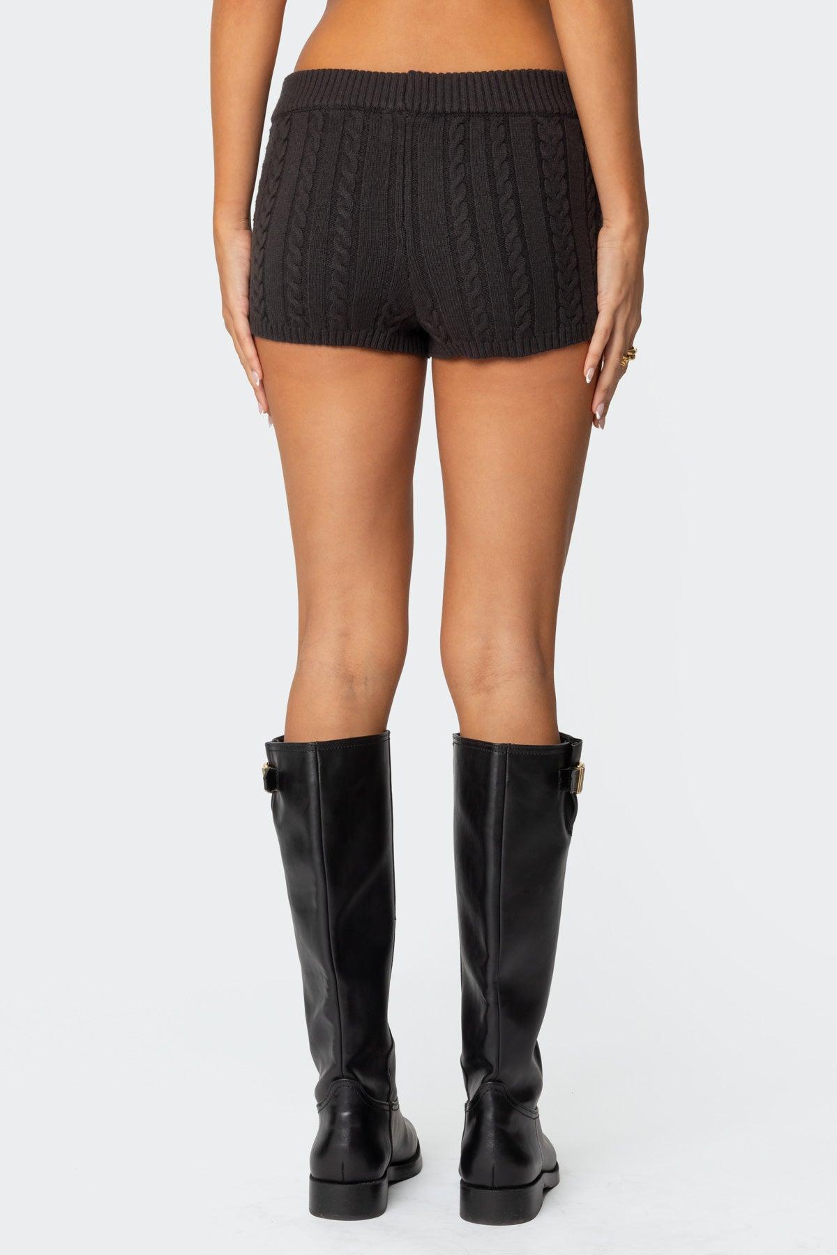 Avey Cable Knit Shorts Product Image