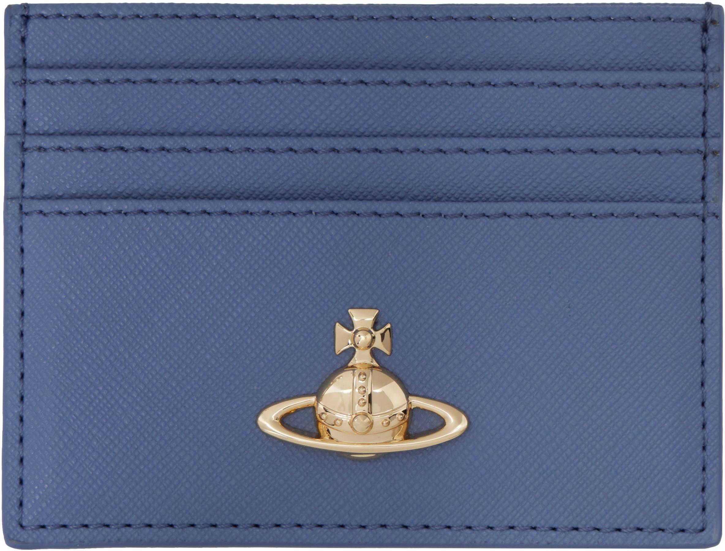 VIVIENNE WESTWOOD Blue Flat Card Holder In Ss25-k401 Product Image