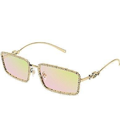 Womens Bling Bling 58MM Rectangular Sunglasses Product Image