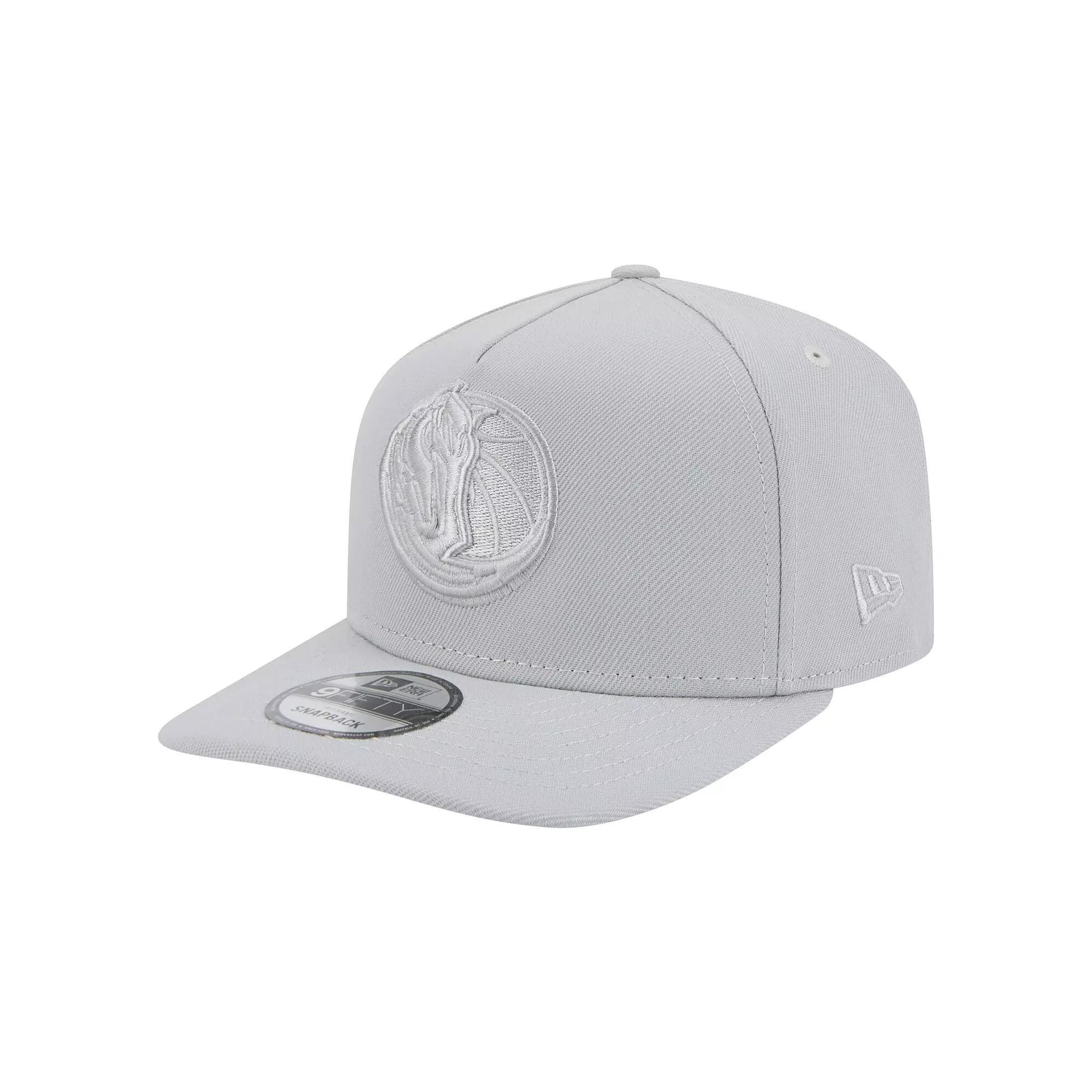 Men's New Era  Gray Dallas Mavericks Colorpack A-Frame Pinch Front 9FIFTY Snapback Hat, Grey Product Image
